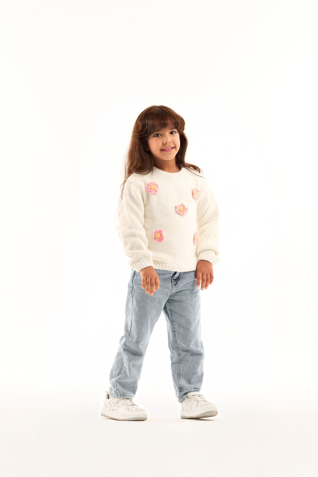 flower knit pullover or kids